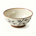 Zen Bamboo Ceramic Footed Bowl