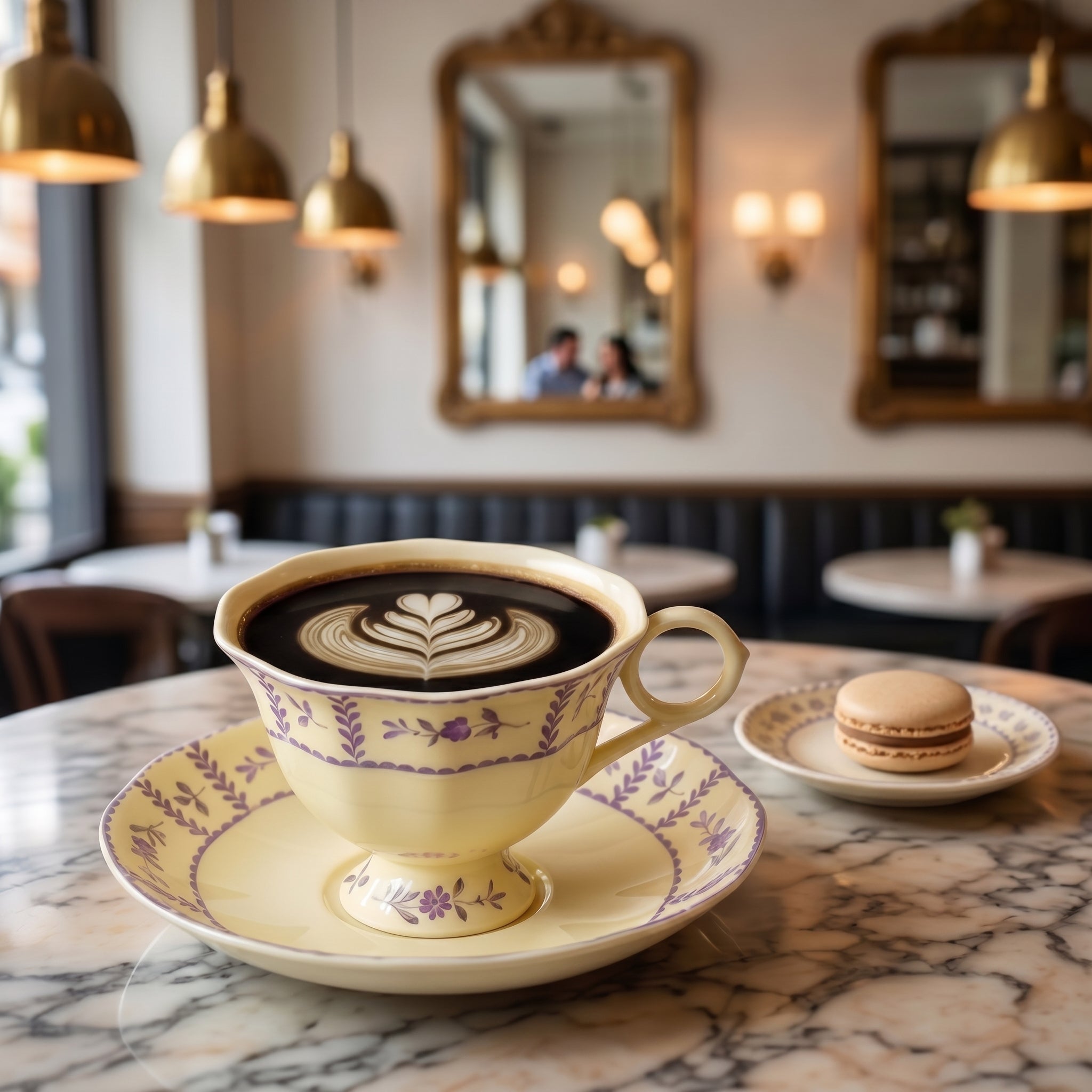 Lavender Heritage Porcelain Teacup & Saucer Set