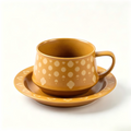 Honey Dot Ceramic Cup & Saucer Set