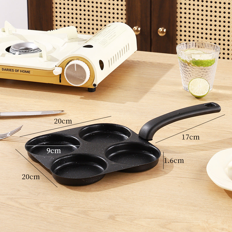 🆙🍳4-Hole Non-Stick Frying Pan, Medical Stone Egg & Pancake Maker for All Hobsg